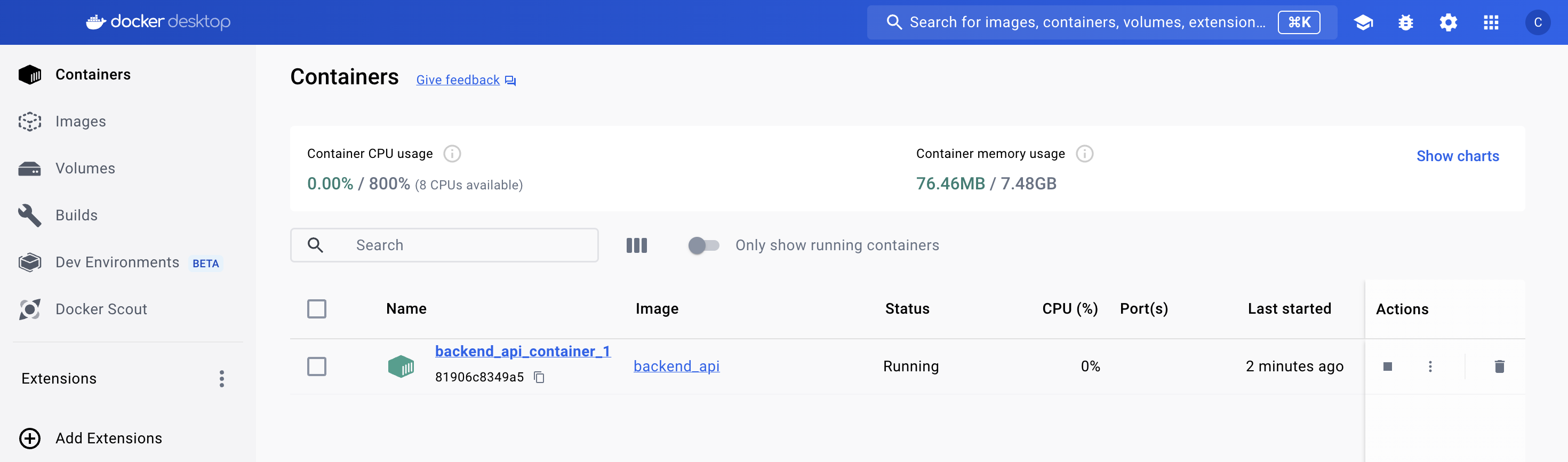 Docker container